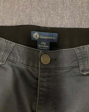 Democracy "Ab"solution Slimming Pants, Grey Petite Size 16P